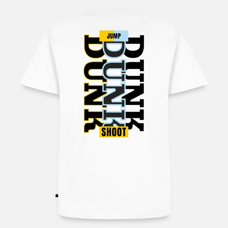 Jump Dunk Shoot - Männer Premium Bio T-Shirt - Weiß