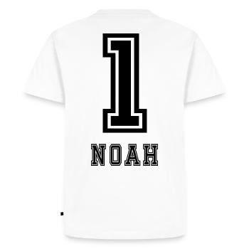 Noah 1 maillot sport - T-shirt Premium bio Homme - blanc - Dos - Nico (187cm)