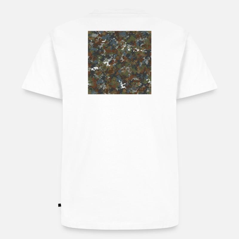 Waldtarnung 4 Saisons - Männer Premium Bio T-Shirt - Weiß