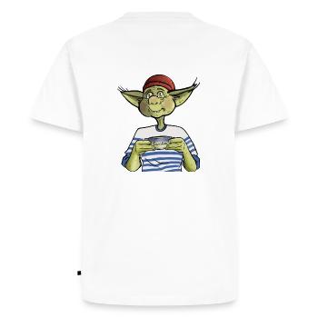 Korrigan breizh - T-shirt Premium bio Homme - blanc - Dos - Nico (187cm)