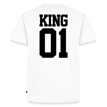 King 01 - Men's Premium Organic T-Shirt - white - Back - Nico (187cm)