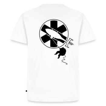 helico_6 - T-shirt Premium bio Homme - blanc - Dos - Nico (187cm)