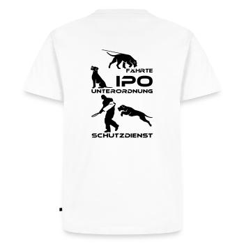 78 IPO (anciennement VPG) Schnauzer géant - T-shirt Premium bio Homme - blanc - Dos - Nico (187cm)