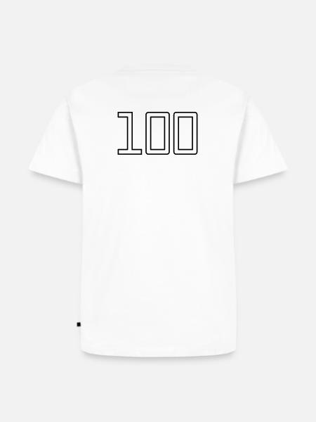 Nummer 100 (University Style) - Männer Premium Bio T-Shirt - Weiß