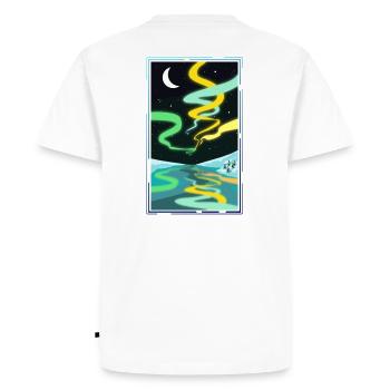 Winter Chills - Men's Premium Organic T-Shirt - white - Back - Nico (187cm)