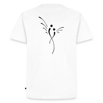 ange, ailes, des ailes, enfant, enfants, l'amour, - T-shirt Premium bio Homme - blanc - Dos - Nico (187cm)