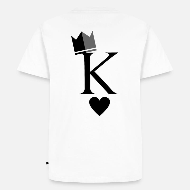 King Queen - Pärchendesign - Männer Premium Bio T-Shirt - Weiß