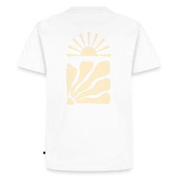 Art shapes sun design - Men's Premium Organic T-Shirt - white - Back - Nico (187cm)