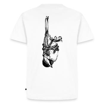 Bird Invert - Men's Premium Organic T-Shirt - white - Back - Nico (187cm)