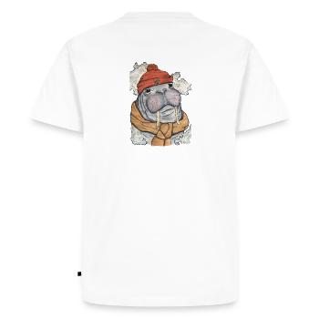 Walrus Coast - Men's Premium Organic T-Shirt - white - Back - Nico (187cm)