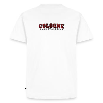 Cologne Karnevalsjeck (rouge) Cologne Kölsch Karneval - T-shirt Premium bio Homme - blanc - Dos - Nico (187cm)