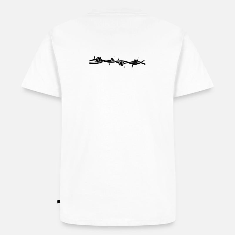 stacheldraht - Männer Premium Bio T-Shirt - Weiß