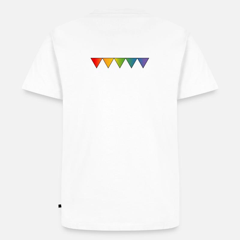 Regenbogen queer triangles - Männer Premium Bio T-Shirt - Weiß