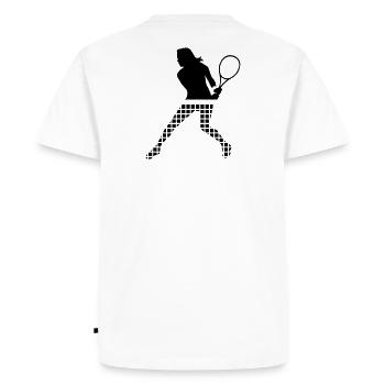 tennis_2 - Men's Premium Organic T-Shirt - white - Back - Nico (187cm)
