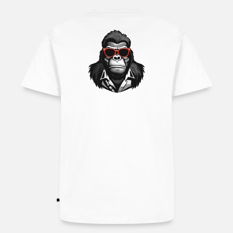 Gorilla, Affe, Primat - Männer Premium Bio T-Shirt - Weiß