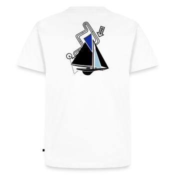 Classic Sailing Yacht Regatta Course Sailboat Yacht - Men's Premium Organic T-Shirt - white - Back - Nico (187cm)