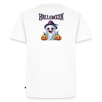 halloween fête d'halloween fantôme - T-shirt Premium bio Homme - blanc - Dos - Nico (187cm)