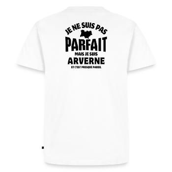 Auvergne, je suis auvergnat - T-shirt Premium bio Homme - blanc - Dos - Nico (187cm)