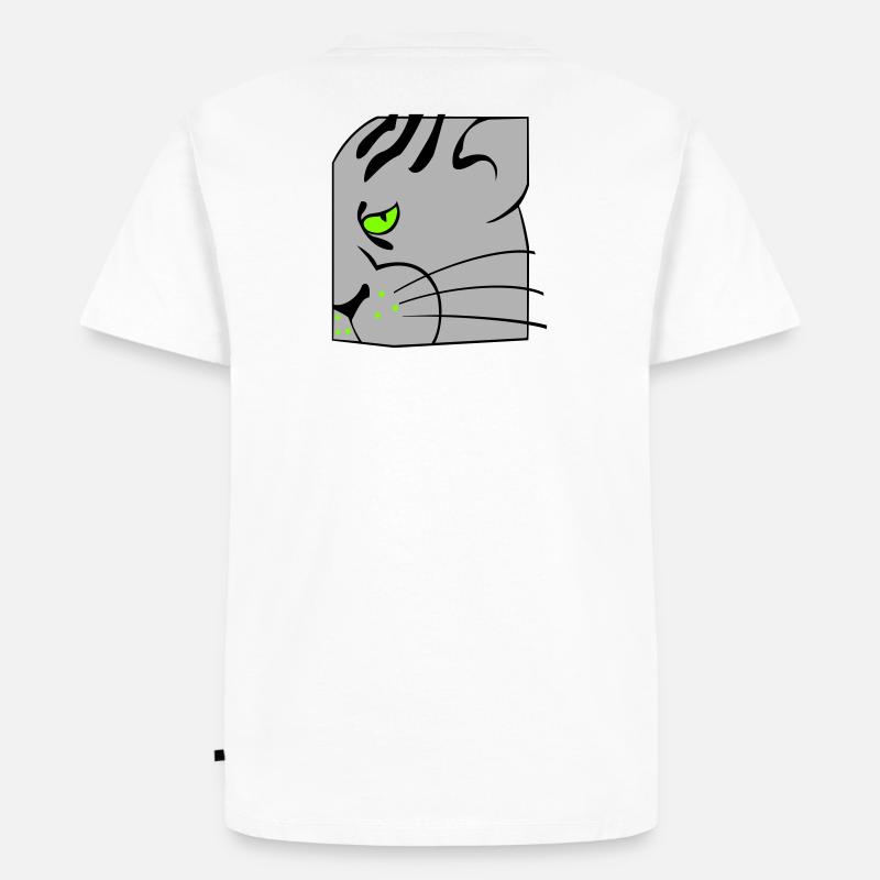 Katze - Männer Premium Bio T-Shirt - Weiß