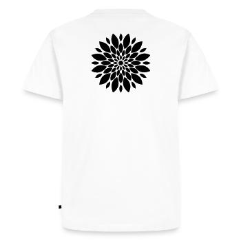 Blossom Mandala Flower Floral - Men's Premium Organic T-Shirt - white - Back - Nico (187cm)
