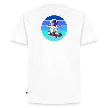 spaceman, astronaute, fusée - T-shirt Premium bio Homme - blanc - Dos - Nico (187cm)