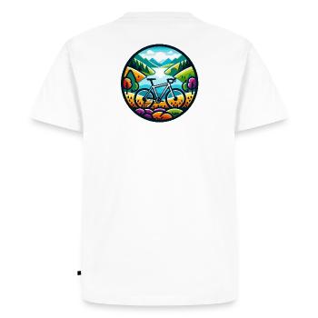 Aventure colorée sur gravier - T-shirt Premium bio Homme - blanc - Dos - Nico (187cm)