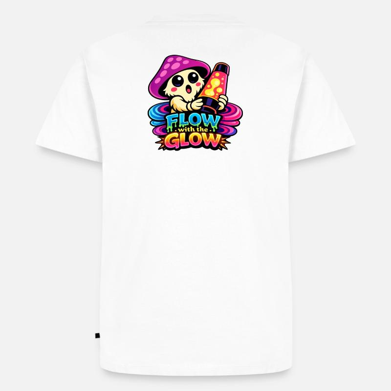 Pilz Lava Lampe Flow - Männer Premium Bio T-Shirt - Weiß