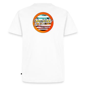Rétro pour toujours - T-shirt Premium bio Homme - blanc - Dos - Nico (187cm)
