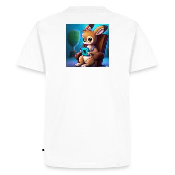 Kangou joue - T-shirt Premium bio Homme - blanc - Dos - Nico (187cm)