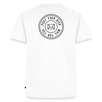 UNE Post pour vous - T-shirt Premium bio Homme - blanc - Dos - Nico (187cm)