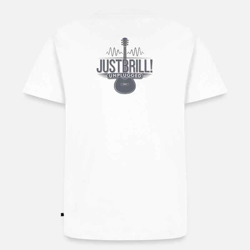 JustBrill!-unplugged - Männer Premium Bio T-Shirt - Weiß