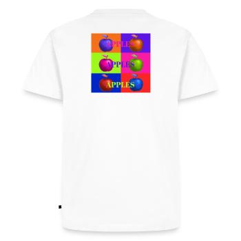 Pop Art Apple Collage Design - T-shirt Premium bio Homme - blanc - Dos - Nico (187cm)
