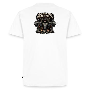 Gorille de pouvoir en mode bête - T-shirt Premium bio Homme - blanc - Dos - Nico (187cm)