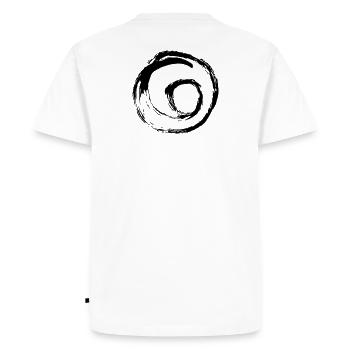 Spirale tourbillon point de cercle tourbillon dessiné à la main - T-shirt Premium bio Homme - blanc - Dos - Nico (187cm)