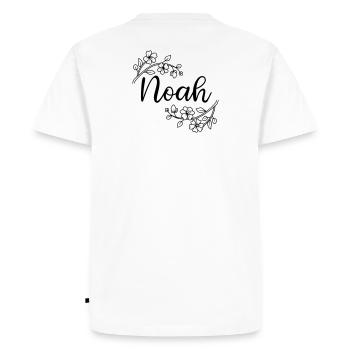 Noé | Nom du nom | Vectographie ! - T-shirt Premium bio Homme - blanc - Dos - Nico (187cm)