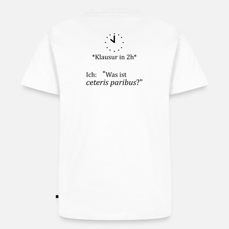 Unispruch "ceteris paribus" Geschenk, Studenten - Männer Premium Bio T-Shirt - Weiß