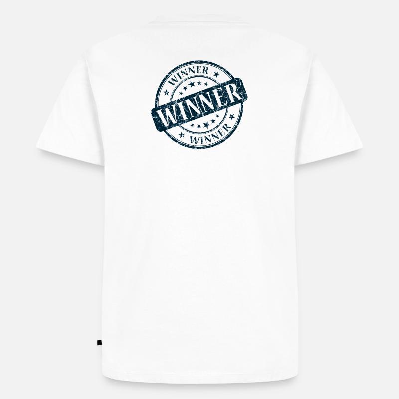 Gewinner, Gewinner, Beste, Gewinner, Beste - Männer Premium Bio T-Shirt - Weiß