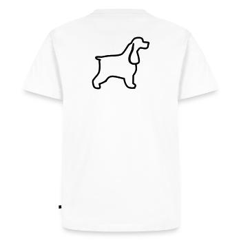 Plan cocker anglais - T-shirt Premium bio Homme - blanc - Dos - Nico (187cm)