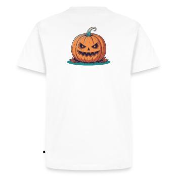 Citrouille cartoon - T-shirt Premium bio Homme - blanc - Dos - Nico (187cm)