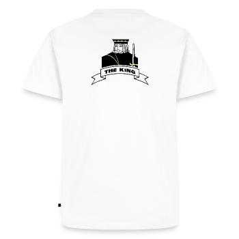 LE ROI Banderole - T-shirt Premium bio Homme - blanc - Dos - Nico (187cm)