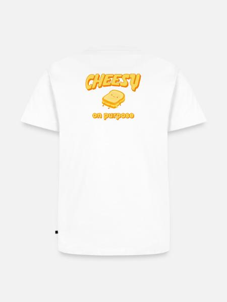 Cheesy on Purpose – Grilled Cheese - Männer Premium Bio T-Shirt - Weiß
