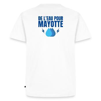 Mayotte, 976, département Français - T-shirt Premium bio Homme - blanc - Dos - Nico (187cm)