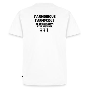 Bretagne, je suis Breton, Armorique - T-shirt Premium bio Homme - blanc - Dos - Nico (187cm)