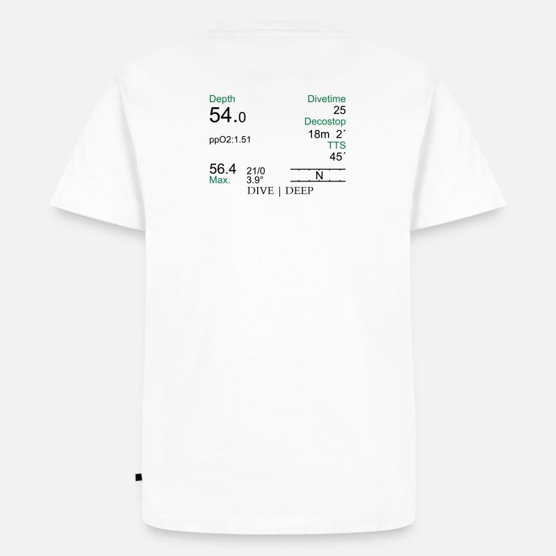 Tauchcomputer - Männer Premium Bio T-Shirt - Weiß