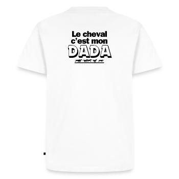 cheval, équitation, centre équestre - T-shirt Premium bio Homme - blanc - Dos - Nico (187cm)