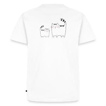 Katzen Familie Katze Kätzchen - Männer Premium Bio T-Shirt - Weiß - Hinten - Nico (187cm)