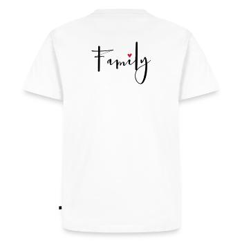 Family coeur amour de la communauté cadeau - T-shirt Premium bio Homme - blanc - Dos - Nico (187cm)