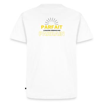 T-shirt pour un Parrain Parfait - T-shirt Premium bio Homme - blanc - Dos - Nico (187cm)