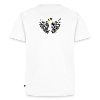 Ailes Ange Ailes Anges - T-shirt Premium bio Homme - blanc - Dos - Nico (187cm)