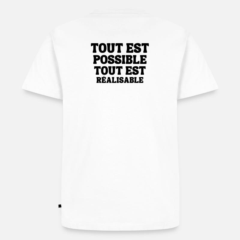 everything is possible, everything is achievable - Men's Premium Organic T-Shirt - white